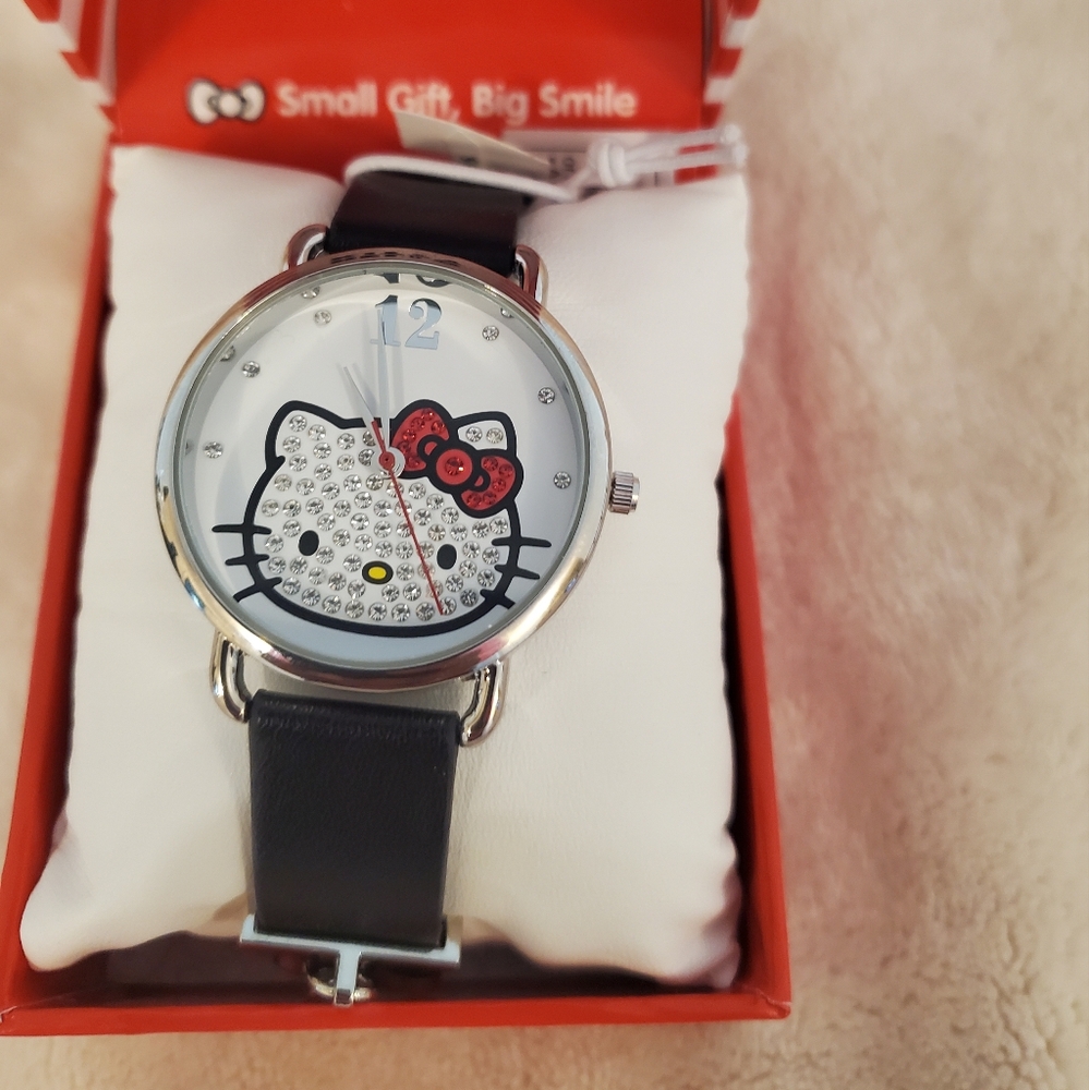 Hello Kitty Watch with Black Strap